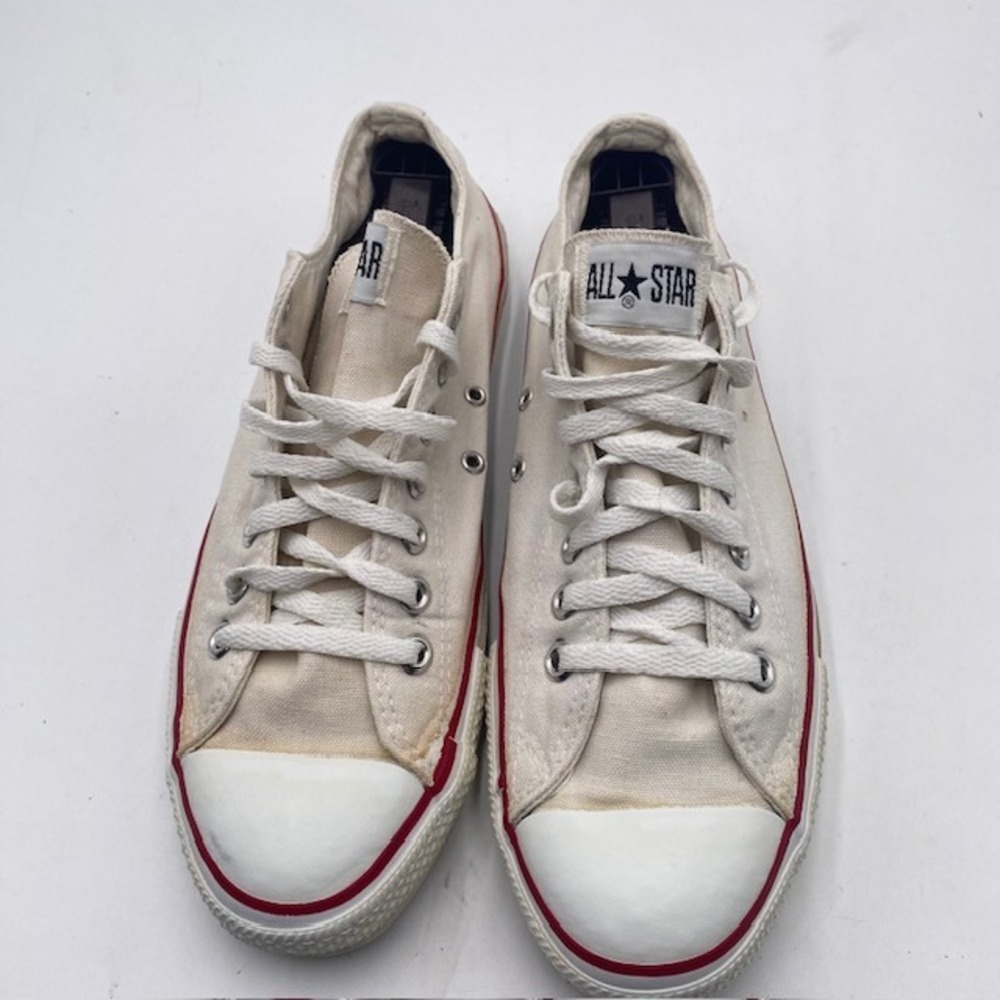 Converse Chuck Taylor All Star Sneakers Mens 10 Cream Canvas Made in USA Vintage - Picture 3 of 13